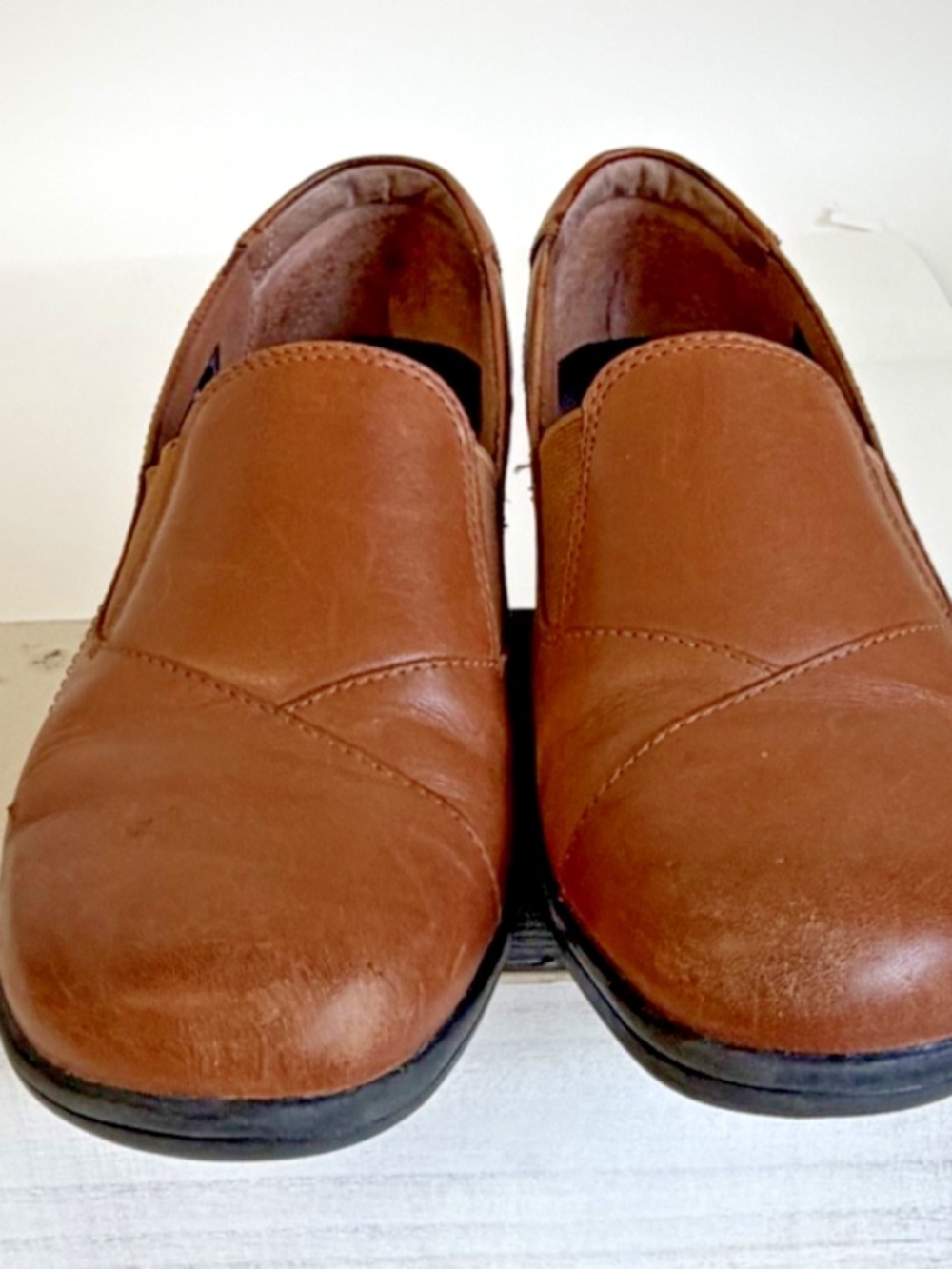 Clarks Bendables 62954 sz 8.5 M Brown Slip on Loafers